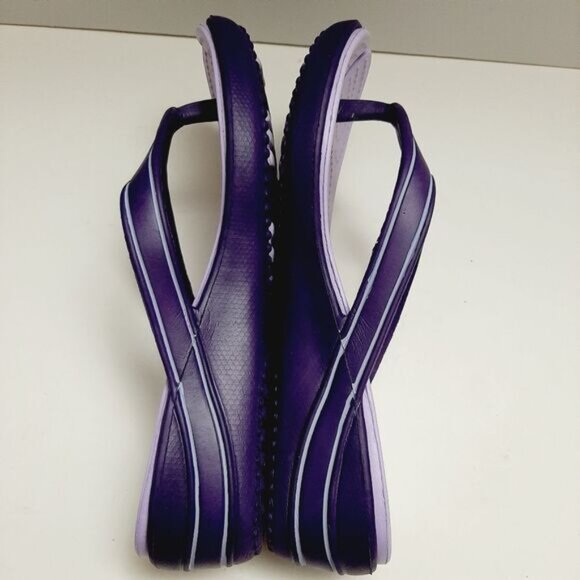 DETAILS Wedge Light Sandals Purple Thong Flip Flops Slip On Sz 9 | Eur 40 - Picture 11 of 16